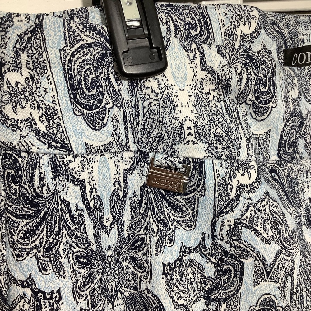 Context Blue And White Patterned Ankle Pants, Siz… - image 5